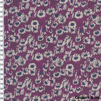 Popeline Liberty Koharu prune, x10cm dans Popelines imprimées par Couture et Cie