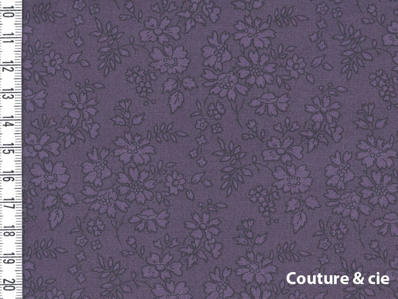 Popeline Liberty Capel aubergine x10cm dans Popelines imprimées par Couture et Cie