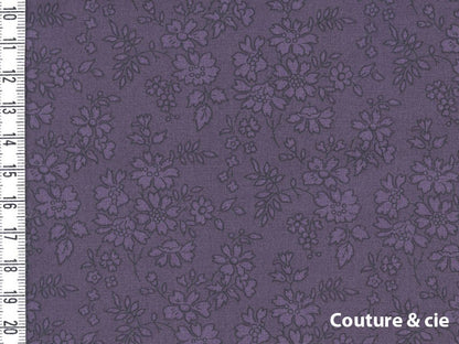 Popeline Liberty Capel aubergine x10cm dans Popelines imprimées par Couture et Cie