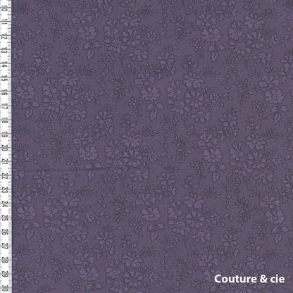 Popeline Liberty Capel aubergine x10cm dans Popelines imprimées par Couture et Cie