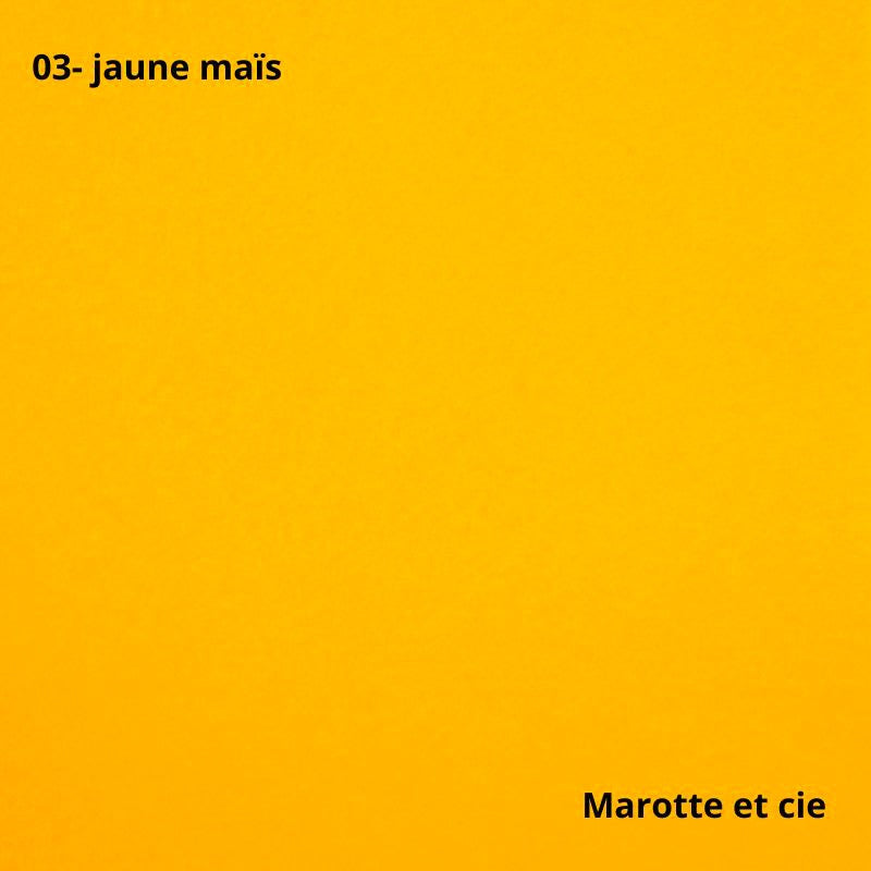 Feutrine pure laine jaune 20x30cm, épaisseur 1mm dans Catégories par Marotte et Cie