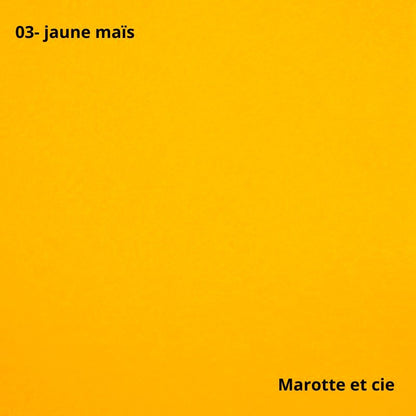 Feutrine pure laine jaune 20x30cm, épaisseur 1mm