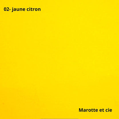 Feutrine pure laine jaune 20x30cm, épaisseur 1mm