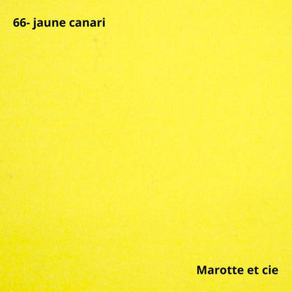 Feutrine pure laine jaune 20x30cm, épaisseur 1mm