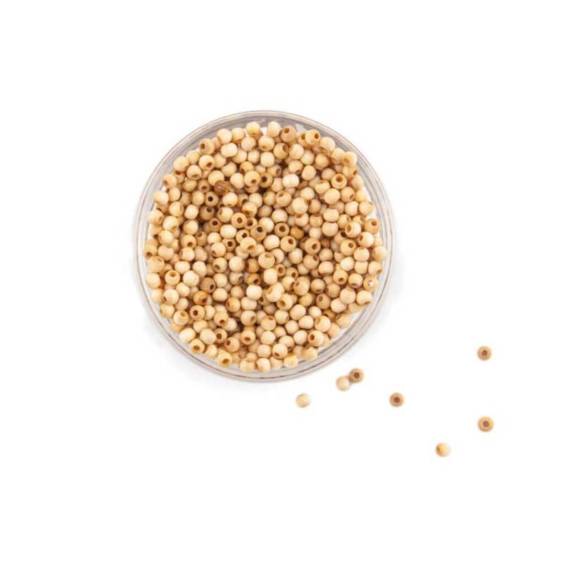 Lot 100 pièces perles bois 4 mm dans Fournitures diverses par Marotte et Cie
