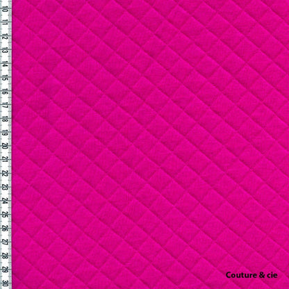 Jersey matelassé rose fushia, x10cm dans FRANCE DUVAL STALLA par Couture et Cie