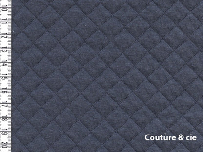 Jersey Matelassé France Duval Stalla gris, x10cm dans FRANCE DUVAL STALLA par Couture et Cie