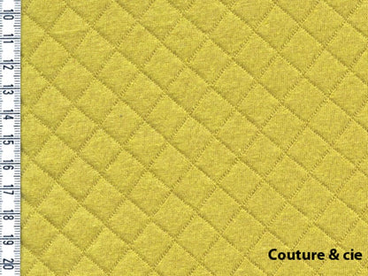 Jersey matelassé France Duval Stalla banane, x10cm dans FRANCE DUVAL STALLA par Couture et Cie
