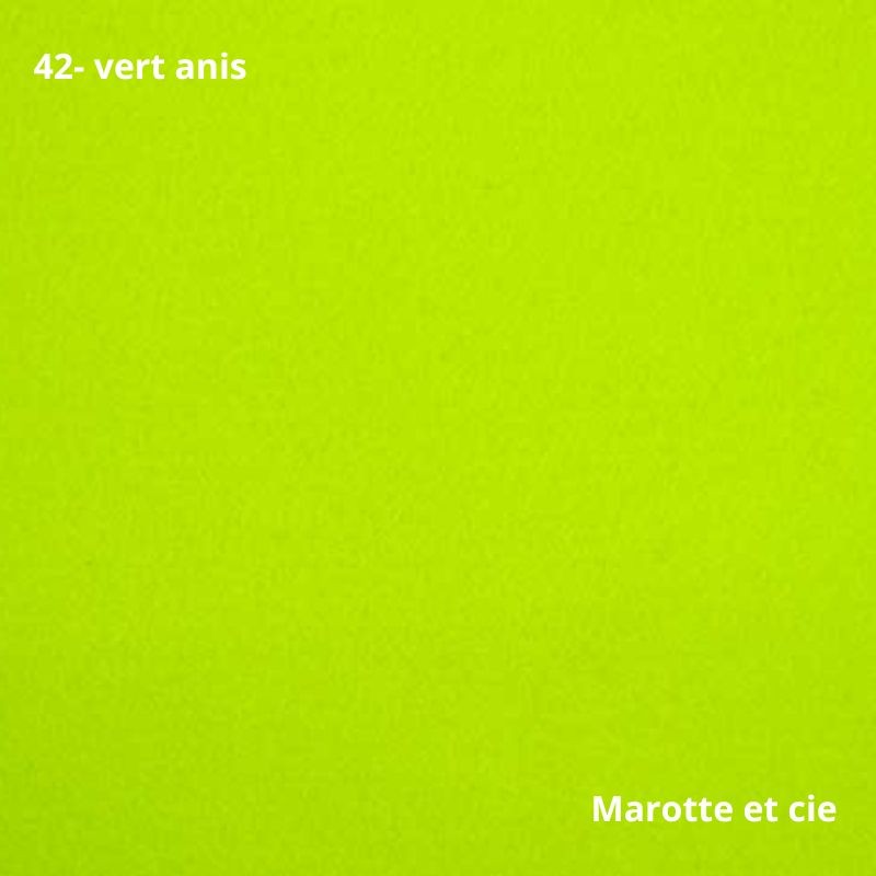 Feutrine pure laine verte, coupon 20x30cm, épaisseur 1mm