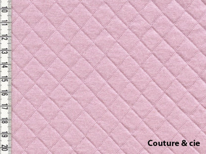 Jersey matelassé France Duval Stalla rose pâle, x10cm dans FRANCE DUVAL STALLA par Couture et Cie