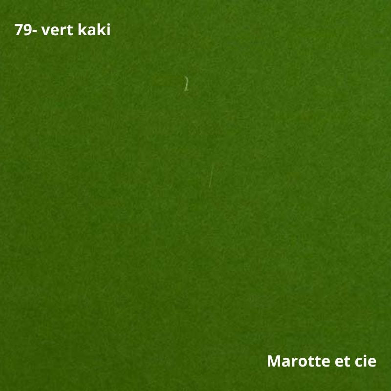 Feutrine pure laine verte, coupon 20x30cm, épaisseur 1mm