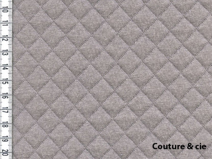 Jersey matelassé France Duval Stalle taupe, x10cm dans FRANCE DUVAL STALLA par Couture et Cie