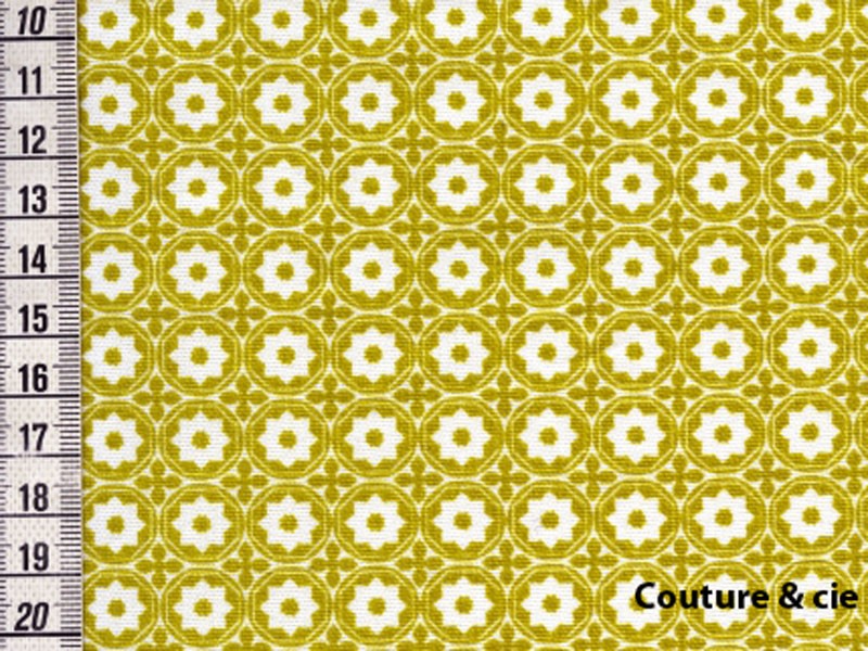 Tissu Esterelle moutarde x10cm dans LINNAMORATA par Couture et Cie