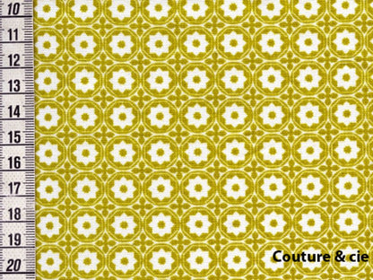 Tissu Esterelle moutarde x10cm dans LINNAMORATA par Couture et Cie