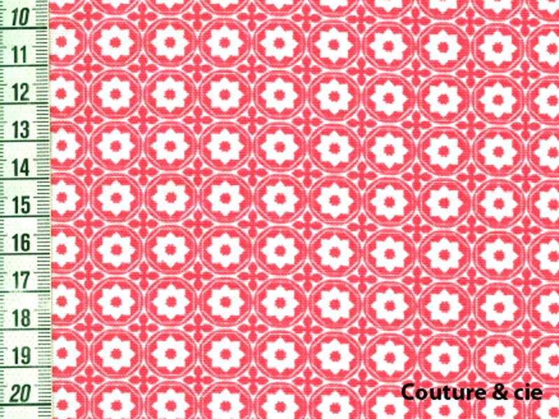 Tissu Esterelle corail x10cm dans LINNAMORATA par Couture et Cie