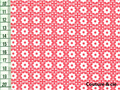 Tissu Esterelle corail x10cm dans LINNAMORATA par Couture et Cie