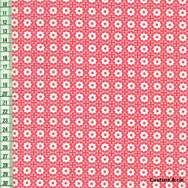 Tissu Esterelle corail x10cm dans LINNAMORATA par Couture et Cie