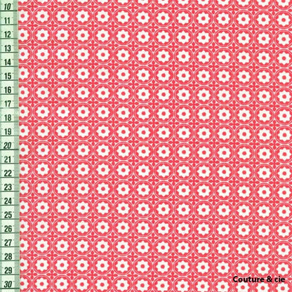 Tissu Esterelle corail x10cm dans LINNAMORATA par Couture et Cie
