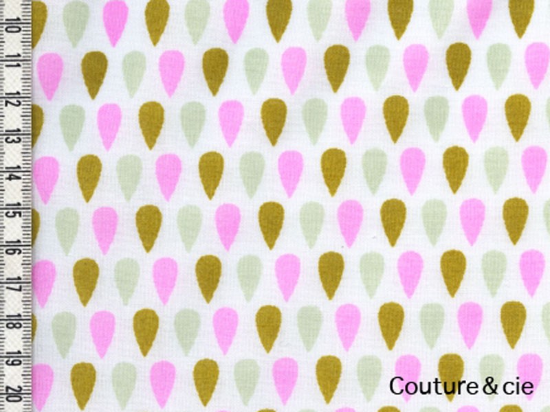 Batiste Cloud Tears moutarde, rose fluo  dans LINNAMORATA par Couture et Cie