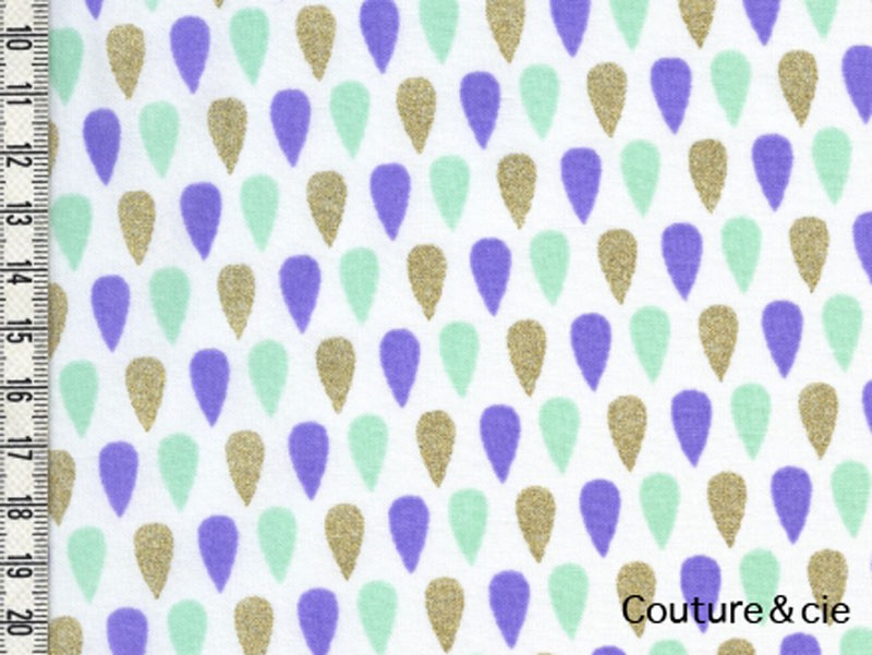 Batiste Cloud Tears glitter or, navet dans LINNAMORATA par Couture et Cie