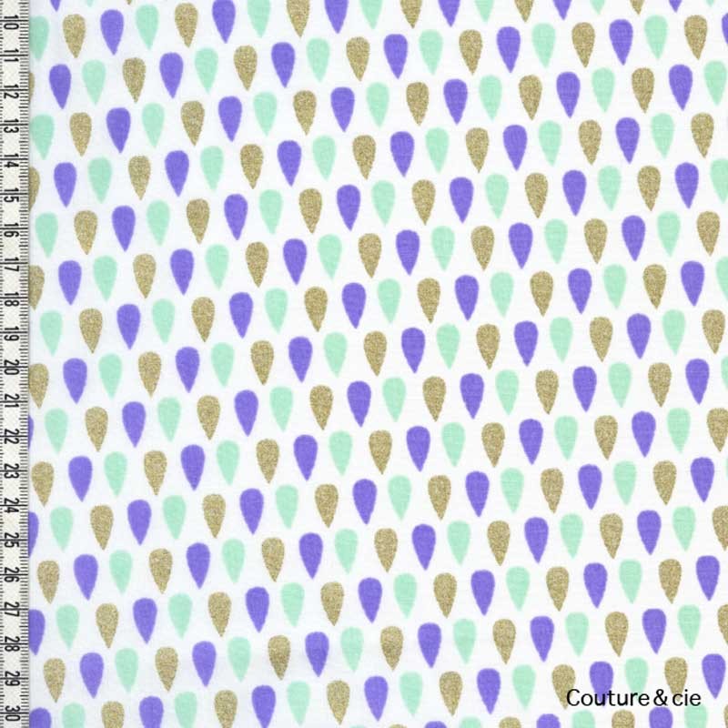 Batiste Cloud Tears glitter or, navet dans LINNAMORATA par Couture et Cie