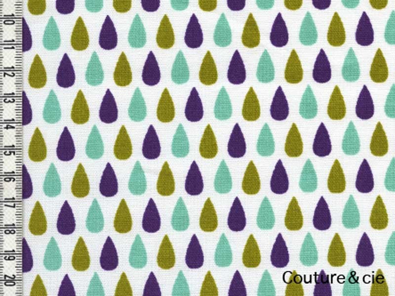 Tissu Cloud Tears navet, glacier, anis dans LINNAMORATA par Couture et Cie