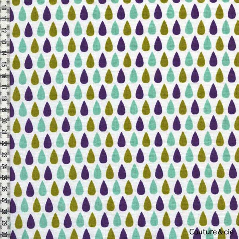 Tissu Cloud Tears navet, glacier, anis dans LINNAMORATA par Couture et Cie