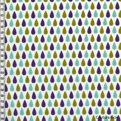 Tissu Cloud Tears navet, glacier, anis dans LINNAMORATA par Couture et Cie