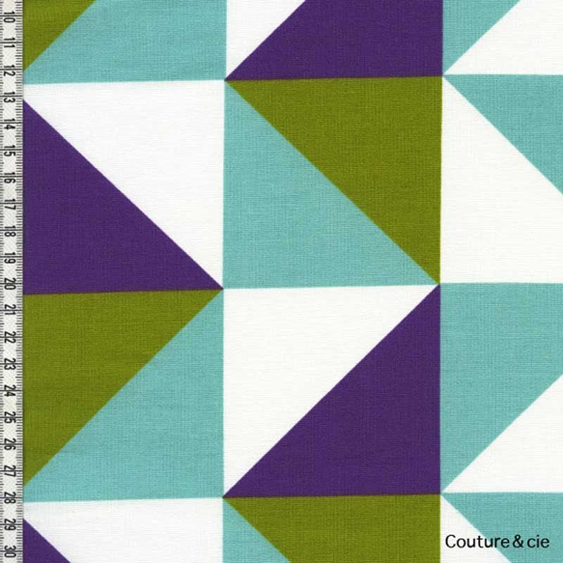 Tissu Triann anis, navet, glacier dans LINNAMORATA par Couture et Cie