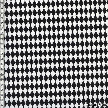 Tissu Diamonds noir dans LINNAMORATA par Couture et Cie