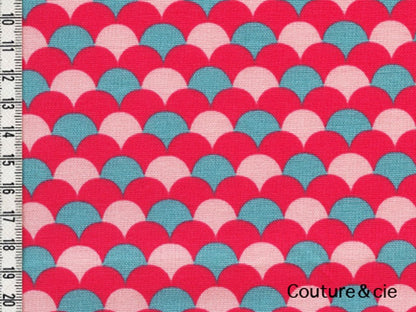 Tissu Namisca corail, poudre, glacier dans LINNAMORATA par Couture et Cie