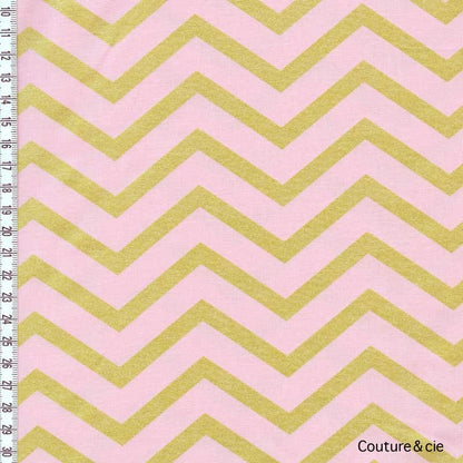 Tissu Sleek Chevron Pearlized, Blush dans MICHAEL MILLER par Couture et Cie