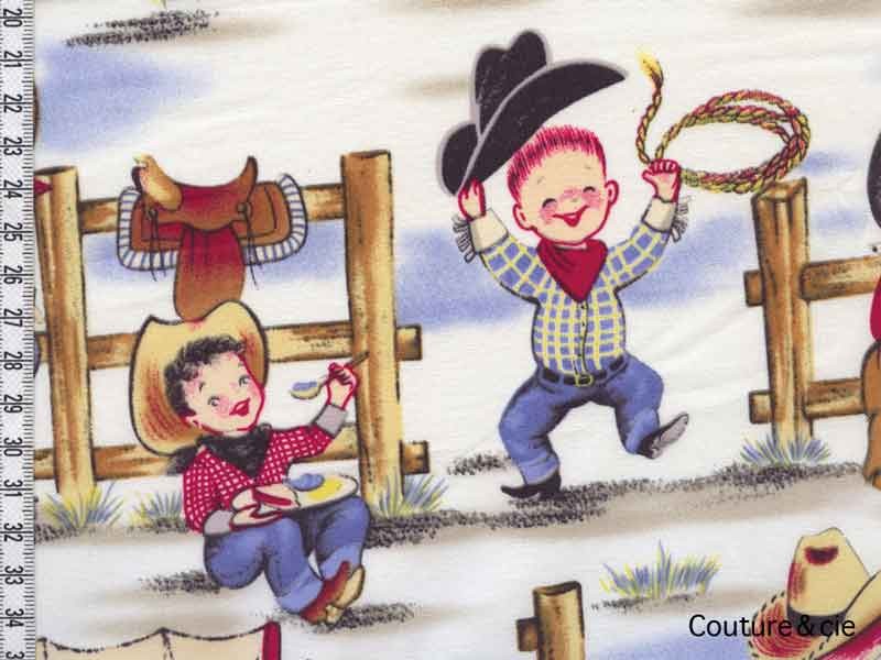 Tissu Cowboy Lil Cowpokes dans MICHAEL MILLER par Couture et Cie