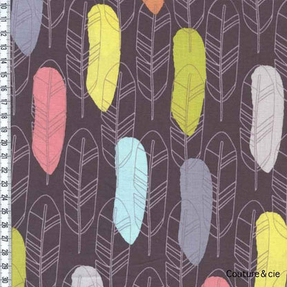 Tissu Quill marron, x10cm dans MICHAEL MILLER par Couture et Cie