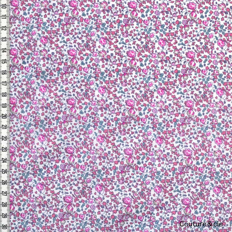 Tissu Liberty Eloise rose dragée x10cm dans Tissus LIBERTY OF LONDON par Couture et Cie