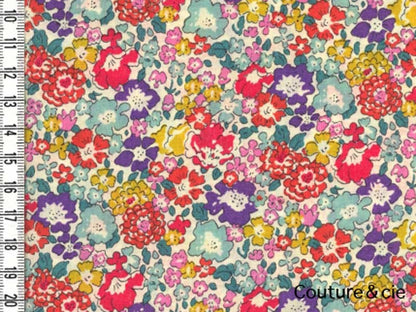 Tissu Liberty Michelle multicolore, x10cm dans Tissus LIBERTY OF LONDON par Couture et Cie