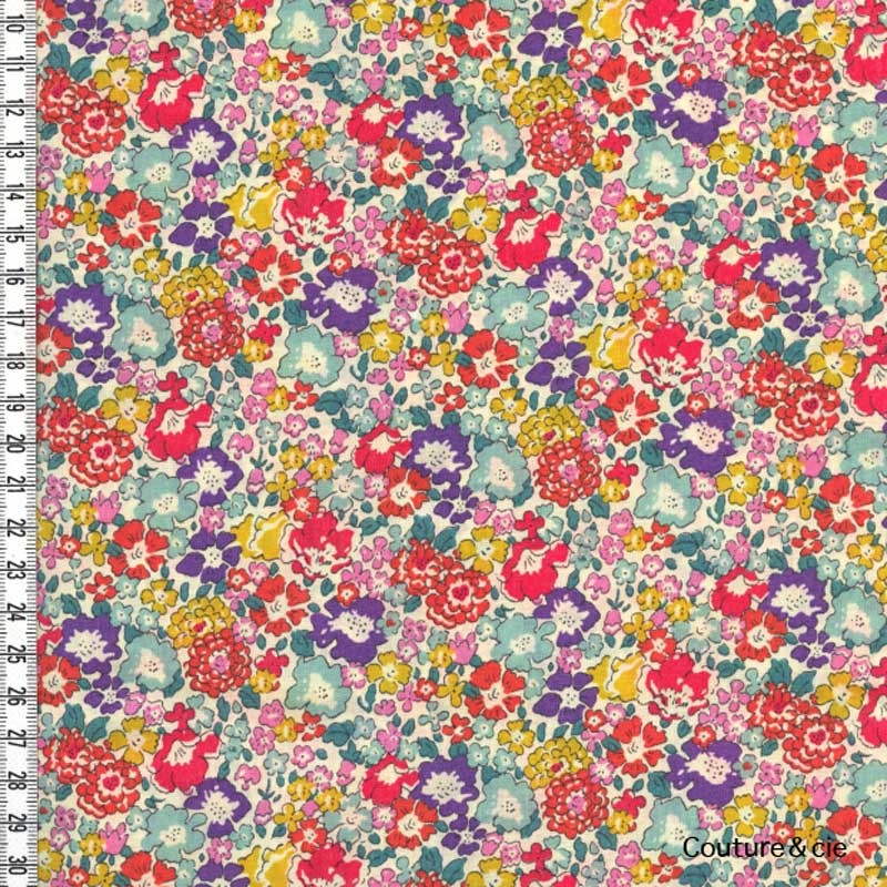 Tissu Liberty Michelle multicolore, x10cm dans Tissus LIBERTY OF LONDON par Couture et Cie