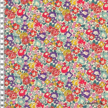 Tissu Liberty Michelle multicolore, x10cm dans Tissus LIBERTY OF LONDON par Couture et Cie