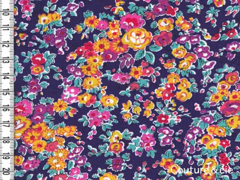 Tissu Liberty Tatum marine J x10cm dans Tissus LIBERTY OF LONDON par Couture et Cie