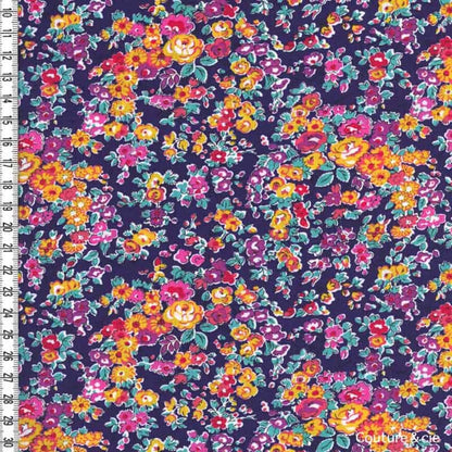 Tissu Liberty Tatum marine J x10cm dans Tissus LIBERTY OF LONDON par Couture et Cie
