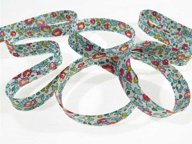 Biais Eloise turquoise x10cm dans Biais Liberty par Couture et Cie