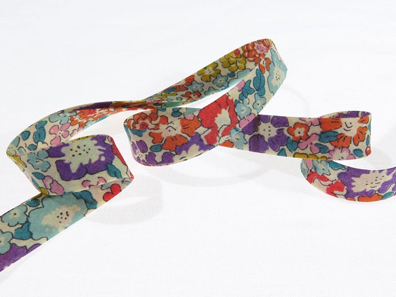 Biais Liberty Michelle multicolore, x10cm dans Biais Liberty par Couture et Cie