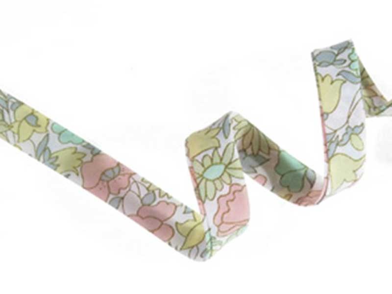 Biais Poppy and Daisy pastel, x10cm dans Biais Liberty par Couture et Cie