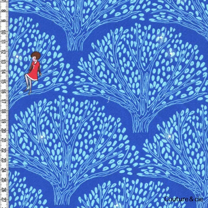 Tissu Michael Miller Tree Lights bleu dans MICHAEL MILLER par Couture et Cie