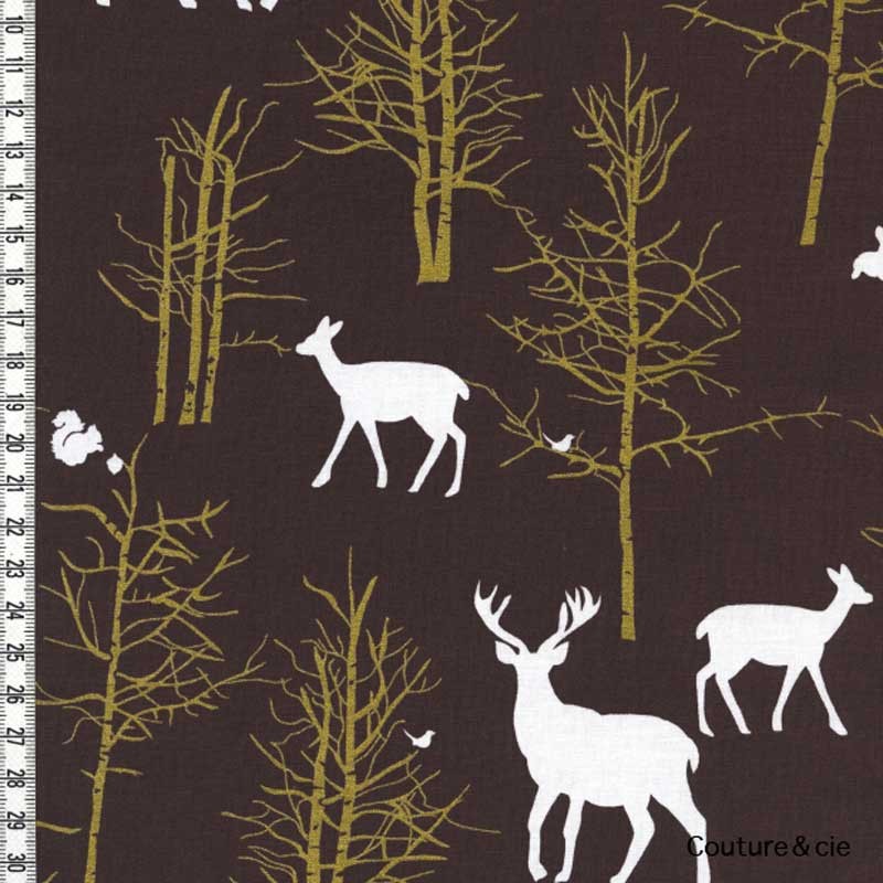 Tissu Timber Valley chocolat dans MICHAEL MILLER par Couture et Cie