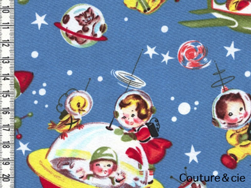 Tissu Retro Rocket Rascals, coupon 66x110cm dans MICHAEL MILLER par Couture et Cie