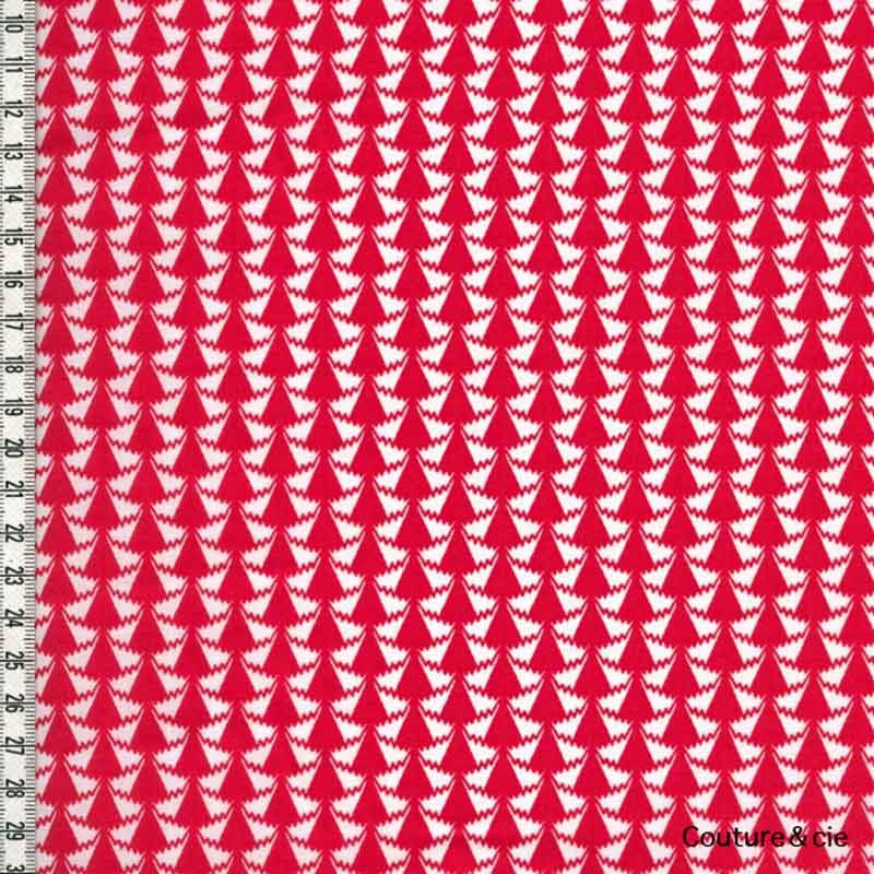 Tissu Liberty Jonathan rouge, x10cm dans Batistes Tana Lawn par Couture et Cie