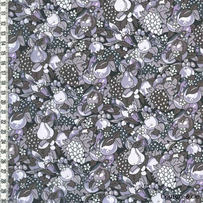 Tissu Liberty Osbornes gris, x10cm dans Batistes Tana Lawn par Couture et Cie