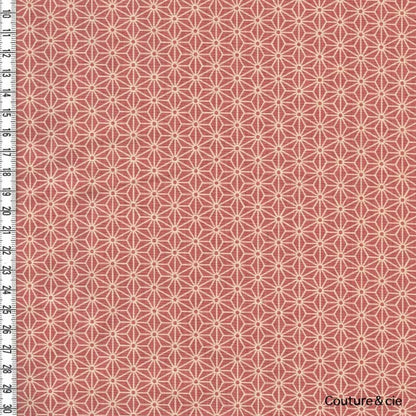 Tissu Asanoha rose, coupon 35x110cm dans Motifs traditionnels par Couture et Cie