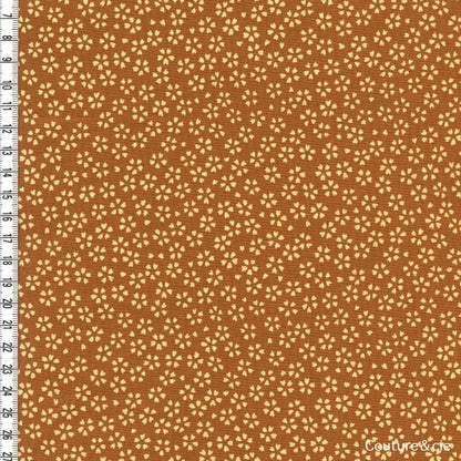 Tissu Sakura moutarde dans Motifs traditionnels par Couture et Cie